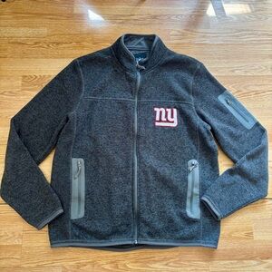 Men's New York Giants Heathered Charcoal Full-Zip Jacket